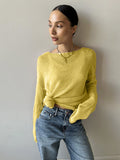 2025 Spring And Summer New Hollow Sweater Women Wind Soft Loose Knitted Long-Sleeved Clothing Hot HZ1208
