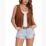 On The Same Day, The New Tumaco Coat Lady Deer-Skinless Long Vest Open Shirt HZ1208