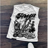 0717PROF New Leisure Sleeveless Vest With Short-Sleeved Top Couple Summer Loose Printing Hot Sales HZ1208