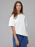 2025 Spring Summer New Solid Color T-Shirt Women Hot Pure Cotton Short-Sleeved Top Loose HZ1208