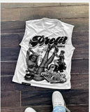 0717PROF New Leisure Sleeveless Vest With Short-Sleeved Top Couple Summer Loose Printing Hot Sales HZ1208