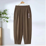 New Mother Pants Summer Thin Eight-Point Pants High Waist Straight Middle-Grade Women's Trousers Loose Leisure HZ1208