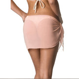 2025 Summer Women's Short Skirt Print Beach Chiffon Silk Scarf Hanging Half-Dress Skirt HZ1208