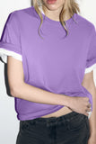 100% Cotton Collar Solid Color T-Shirt Girl 2025 Spring And Summer New Hot Cotton Short-Sleeved Top HZ1208
