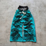 2025 New Popular Print Wide Leg Pants Fake Two Teen Hip Hops HZ1208