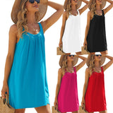 2025 New U-Necked Sling Long-Singing Elegant A-Shaped Dress Dress Summer Women's Dress HZ1208