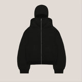 Autumn And Winter Personality Double Hat Design Hoodie Zipper Open Shirt Casual Coat Y2K HZ1208
