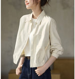 2025 Summer New Korean Version Of Loose Thin Flying Sleeve Temperament Blouse Retro Fashion Three-Dimensional Cut Half-Sleeved HZ1208