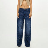 2025 New Popular Print Wide Leg Pants Fake Two Teen Hip Hops HZ1208