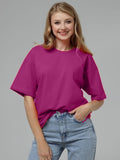 2025 Spring Summer New Solid Color T-Shirt Women Hot Pure Cotton Short-Sleeved Top Loose HZ1208