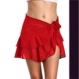 2025 New Summer Chiffon Elegant Skirt Bag Hip Skirt Splicing Women Slim Slimming Skirt HZ1208